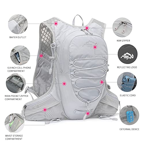 IX INOXTO Running Hydration Vest for Men Women Water Backpack for Running 3L Running Hydration Pack for Trail Running Marathon Race Hiking