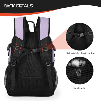 Goloni 40L Basketball Bag,Large Basketball Backpack with Ball Compartment & Shoe Compartment,Backpack for Soccer,Volleyball - color: Light Purple