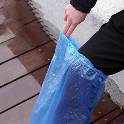 5 Pairs Disposable Rain Boots Shoe Covers Waterproof Portable Elastic Band for Adults Outdoor Travel Hiking Emergency - color: Clear