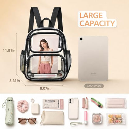 TILYMOL Clear Backpack Stadium Approved, PVC & TPU Clear Bag, Medium - color: Purple, size: Medium