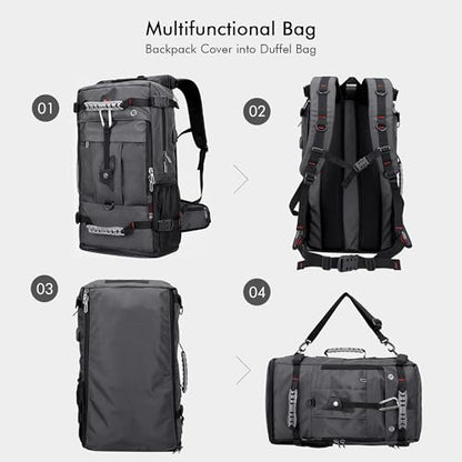WITZMAN Travel Backpack for Men Large Duffle Luggage Bag Fit 17 Inch Laptop Carry On Bags for Airplane (B681 Silvery Grey New) - color: Silvery Grey New