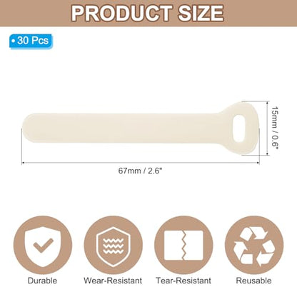 PATIKIL 30Pcs Leather Zipper Pull, 2.6" Replacement Zipper Puller Extender Backpack Luggage Sliders for Handbags Suitcases Bags Wallets Jackets Coats Pull Tabs, Apricot - color: Apricot