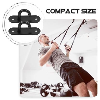 COHEALI 4 Pieces Stainless Steel Wall Anchor Hooks Heavy Duty Resistance Band Mount for Gym Workout and Yoga Strap Hanging, Large Open Ceiling Hooks for Home Fitness