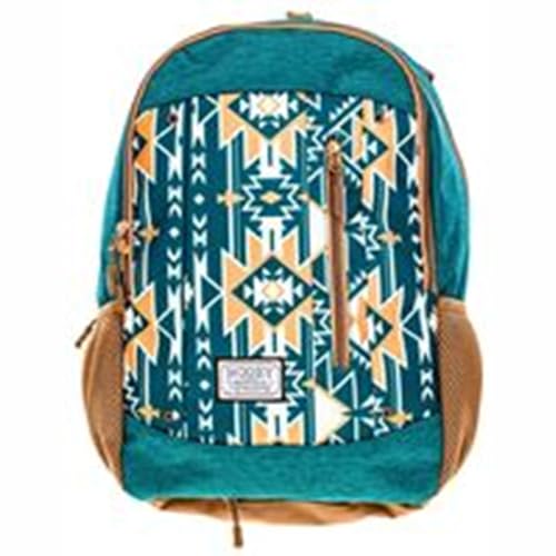 HOOEY Unisex Rockstar Southwestern Print Backpack - BP072TLAZ One Size - color: Turquoise
