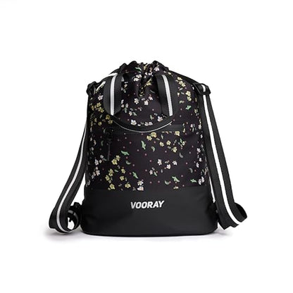 VOORAY 23L Flex Cinch Drawstring Backpack – Lightweight Travel Bag, Weekender & Sports Gym Bag for Women and Men - color: Flourish
