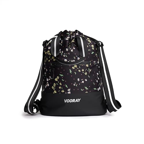 VOORAY 23L Flex Cinch Drawstring Backpack – Lightweight Travel Bag, Weekender & Sports Gym Bag for Women and Men - color: Flourish