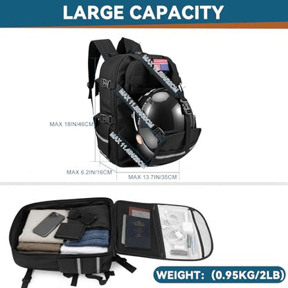 35L Helmet Backpack for Motorcycle Cycling