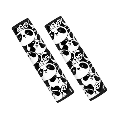 Dreaweet Car Seat Belt Cover Cute Panda Car Accessories Seatbelt Covers for Kids Women Soft Universal Seat Belt Cushion for Cars SUV Trucks Sedan - color: Panda