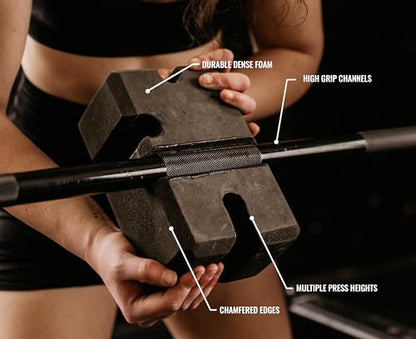 Adjustable Bench Press Board – All-in-One Barbell Press Training Tool for Powerlifting & Strength Training - color: 1-1/2-2 Board (.75" - 3")