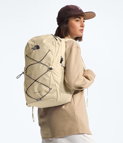 The North Face Women's Jester Everyday Laptop Backpack - Commuter Travel Bag, Laptop Sleeve, Water-Repellent, Gravel/TNF Black, One Size - color: Gravel/Tnf Black