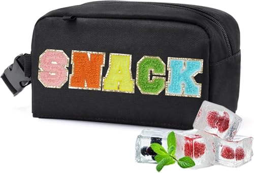 Cerbonny Freezable Snack Bag, Built-In Ice Pack, Mini Cooler Bag - color: Black-snack