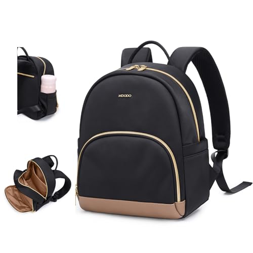 MDODO Small Backpack for Women Lightweight Stylish Mini Backpack Daypack Purses Cute Bookbag for Casual College Travel Daily,fit 10.9Inch iPad,Black - color: Black