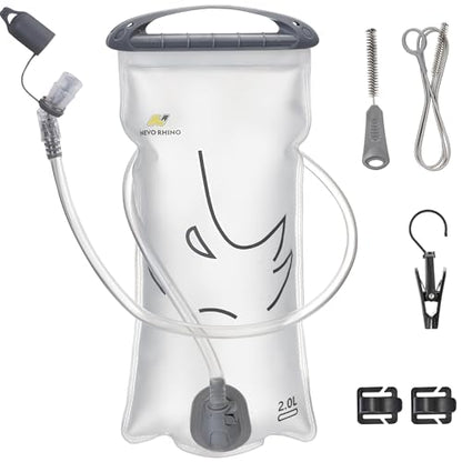 N NEVO RHINO Hydration Bladder 2L-3L,Water Reservoir for Hiking Backpack Leak Proof Water Storage Bladder,BPA-Free Water Pouch Hydration Pack for Camping Cycling Running - color: 2L-with clean kit