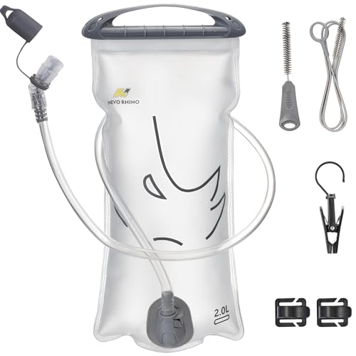 N NEVO RHINO Hydration Bladder 2L-3L,Water Reservoir for Hiking Backpack Leak Proof Water Storage Bladder,BPA-Free Water Pouch Hydration Pack for Camping Cycling Running - color: 2L-with clean kit