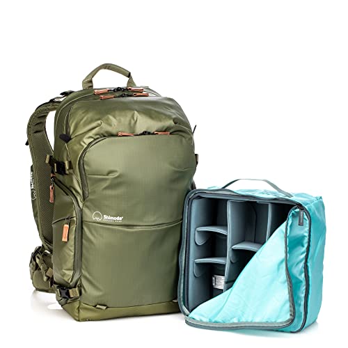 Shimoda Explore v2 30 Starter Kit, Mid-Size Outdoor Photography Travel Backpack w/Medium Mirrorless Core Unit, Carry-On Ready Adventure Pack, Anti-Theft Camera Access, 16" Laptop Sleeve, Army Green