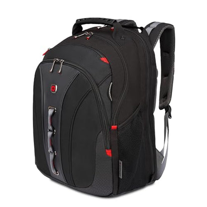 Wenger Legacy 16 inch Laptop Backpack, Men's and Women's Laptop Bag, Black/Gray, One Size - style: Wenger Legacy 16 Inch Laptop Backpack