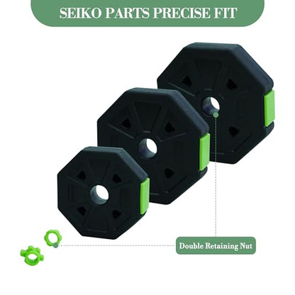 4-in-1 Adjustable Dumbbell Set, 44 lbs Weight Set Used as Dumbbell, Barbell, Kettlebell & Push up Stand, Multifunctional Home Gym Workout Equipment for Men & Women, Green