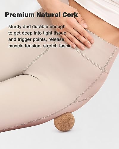 KITWILD Cork Massage Ball, High Density Fine Particles Massage Ball for Deep Tissue Muscle Massage, Myofascial Release, and Yoga Therapy, 2.5 Inch Lacrosse Ball - 2 Pack - style: 2 Pack (2.5'')