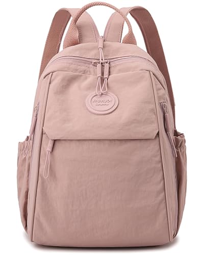 Mini Backpack for Women Nylon Small Backpack Purse Crossbody Sling Bag Convertible Backpack Casual Shopping Daypack (Pink) - color: Pink