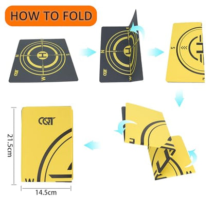 CQT Drone Landing Pad Universal Waterproof Weighted Portable Fast-Foldable Helipad Launch for DJI Mavic 3 Pro/Mini 2 SE/Air 2 2S/Mini 3 4 Pro/Mavic 2/Holy Stone/FPV/Avata/RC Quadcopters Accessories - color: Yellow+Dark Gray