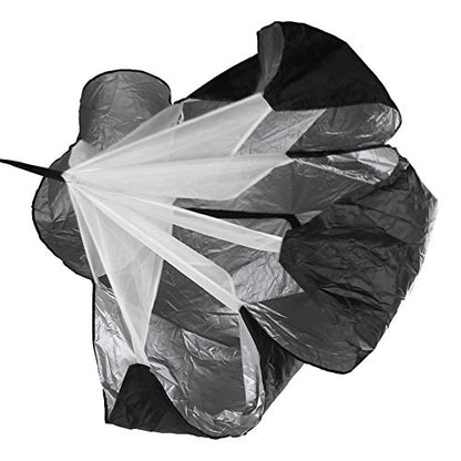 Training Resistance Parachute,plplaaoo Running Parachute for Speed Training, Power Umbrella Freeweight Running Strength Exercise, Improve Footwork Any Sport, Running Speed Training Black, trainin
