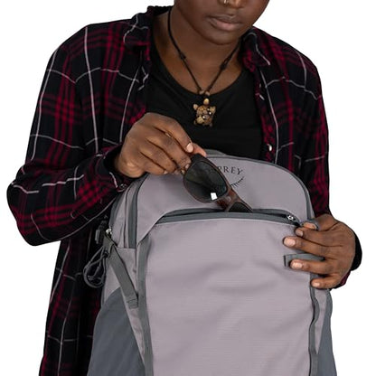 Osprey Axis Laptop Backpack – Sleek Everyday Pack with Laptop Sleeve, Water Bottle Pockets & Compression Straps - color: Soundwave Grey