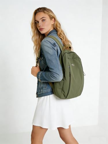 Nylon Backpack for Women Men, Waterproof Travel Backpack Purse Casual Daypack, Gym School Backpack for Daily Cycling (Green) - color: Green