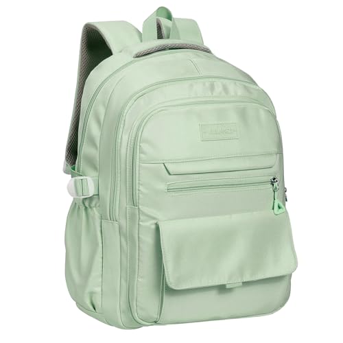 Phaoullzon Boys School Backpack for Girls, College Aesthetic Laptop Bookbag for Travel,Green - color: Green, size: Large (17.5 Inch)