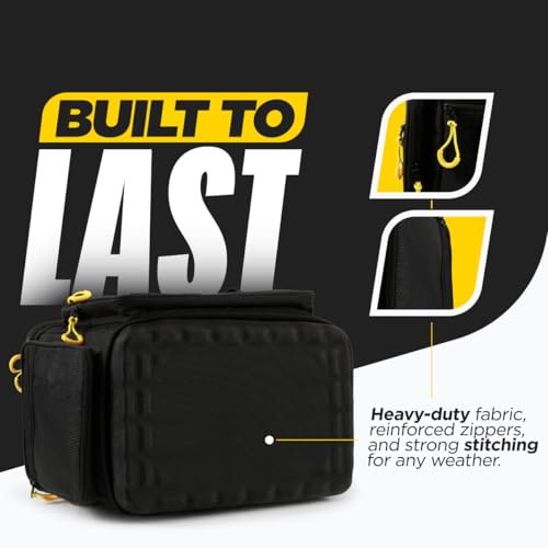 Beyond Fishing Hauler Tackle Bags - Water Resistant With Hard Molded Bottom - Perfect for Fresh Water & Salt Water Fishing Tackle Storage - Holds Tackle Boxes and Fishing Gear - size: Medium