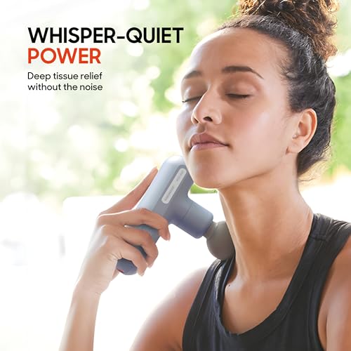Sharper Image Powerboost Move Aero [New 2026 Version] Mini Deep Tissue Percussion Massage Gun| Muscle Recovery & Pain Relief Massage Tool| Full Body Back & Shoulder Massager| Travel Gift for Men Women - color: Periwinkle