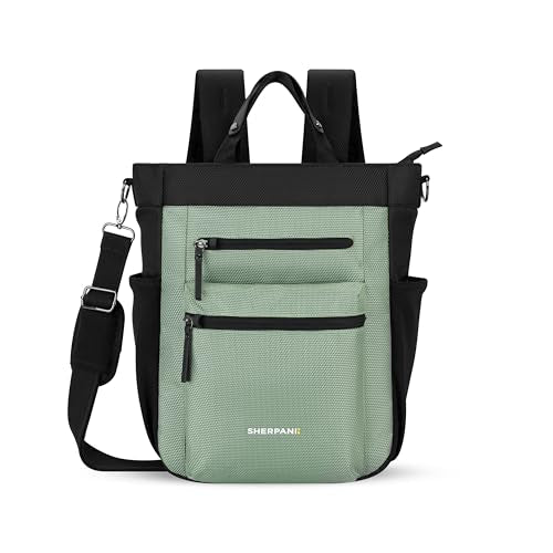 Sherpani Soleil, Anti Theft Convertible Backpack, 3 in 1 Tote, Crossbody Purse, 18L Travel Bag, Fits 13” Laptop (Aloe Mist) - color: Aloe Mist