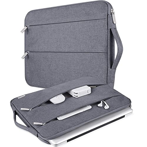 Voova Laptop Sleeve Carrying Case 13 13.6 Inch Compatible with MacBook Air 13 M1/M2/M3/M4, MacBook Pro 13/14, IPad Pro 13, Waterproof Slim Computer Cover Bag, Grey - color: Grey, size: 12.6-13.6 Inch