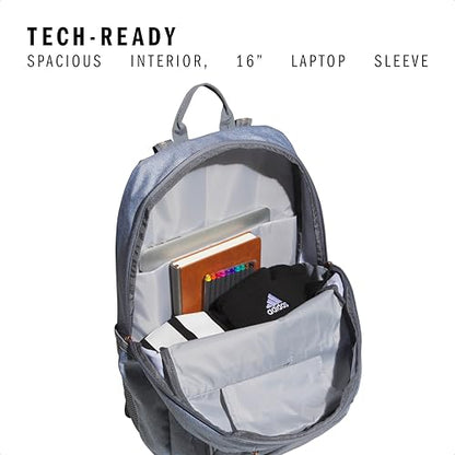 adidas Excel 7 School Backpack for Laptop, Gym and Travel, 34L, Twill Grey/Grey/Rose Gold/7, OSFA - color: Twill Grey/Grey/Rose Gold/7, size: One Size