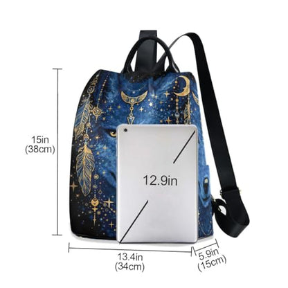 ALAZA Watercolor Tattoo of Wolf Head Outdoor Backpack Bags for Woman - color: Multi 11