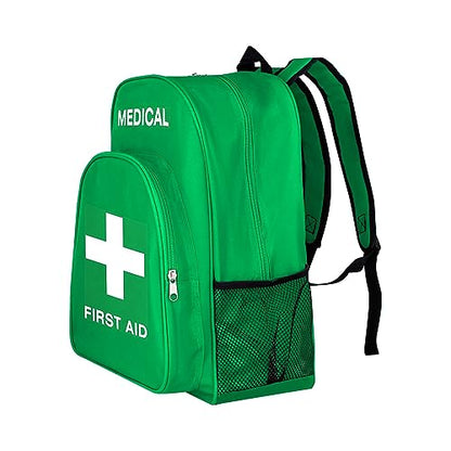 Red First Aid Bags Empty First Aid Backpack Empty Medical Storage Bag for First Aid Kits Pack Emergency Hiking Backpacking Camping Cycling Riding Climbing Travel Car (Green) - color: Green