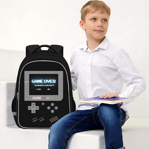 Backpack for School Boys,Gamer Boys Backpack for Elementary Middle School,Student Bookbag for Ages 6-18 Kids Children Teens,17″ Video Game Bookbag Travel Back Pack - color: Game Backpack-black