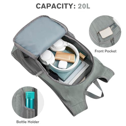G4Free 10L/15L Hiking Backpack Lightweight Packable Hiking Daypack Small Travel Outdoor Foldable Shoulder Bag - color: Grey, size: 20L