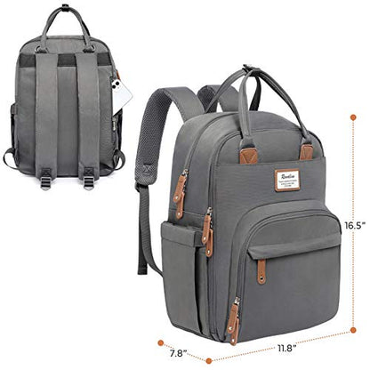 RUVALINO Diaper Bag Backpack, Multifunction Travel Back Pack Maternity Baby Changing Bags, Large Capacity, Waterproof and Stylish, Iron Gray - color: Iron Gray