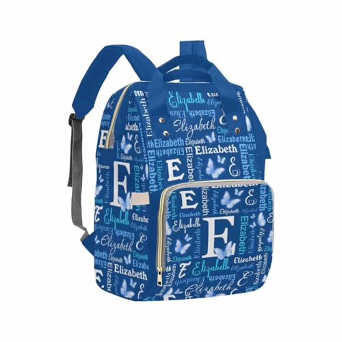 MyPupSocks Custom Diaper Bag, Customized Diaper Backpack Personalized Mummy Nursing Baby Bags Fashion Shoulders Bag Casual Daypack Travel Bag for Mom Girls Mother's Day - color: Color 13