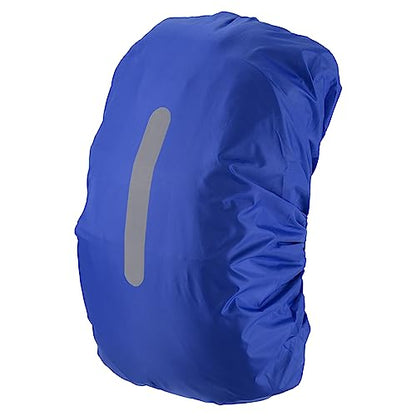 PATIKIL Waterproof Backpack Rain Cover, Non-Slip Backpack Cover with Vertical Reflective Strap Stay Dry for Hiking, Camping, Hunting - color: Navy Blue, size: XX-Large