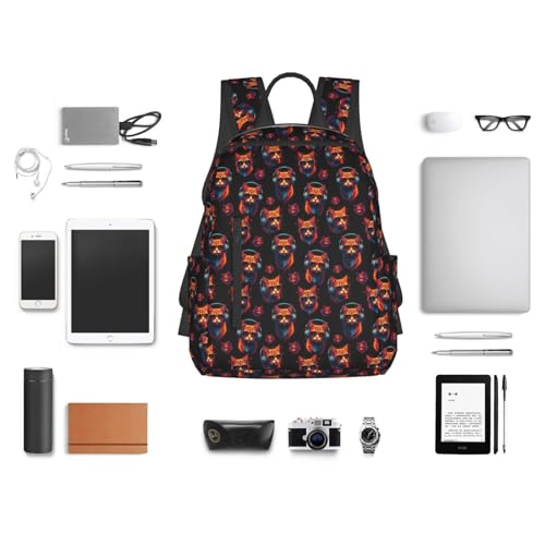 Travel Daypack Sunglasses Cat, Quick-Access Pocket, Side Bottle Holder, for Active Adults - color: Picture (230)
