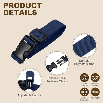 PATIKIL Utility Straps with Quick Release Buckle, (1 Inch x 2 Feet, Dark Blue) (3 Pcs) Adjustable Luggage Polyester Straps Backpack Webbing, Suit for Sleeping Bag/Camping/Hiking - color: Dark Blue, size: 1 Inch x 2 Feet