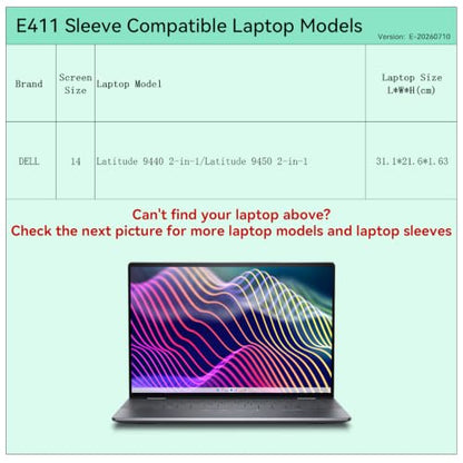 Smatree Laptop Sleeve for 14 inch DELL Latitude/ACER Spin - color: Black, size: 14 inch/E411/Size: 32.0*22.7cm