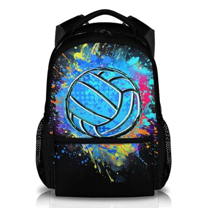 Boys School Backpack Kids Volleyball Backpacks Bookbag Back to School Supplies, 17 Inches Large Capacity Cool Sport Back Pack for Kindergarten Elementary Middle (Black) - color: Color 6