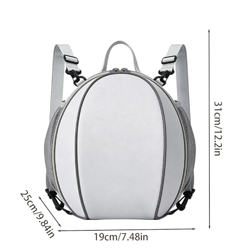 Soccer Backpack, With Smart Storage Solution, 19x25x31cm, Mult-Purpose Ball Bag, Multipurpose Sports Backpack, Waterproof Material, For Volleyball, Gym, Daily Use, Travel, School, Competition, Youth - size: Gray