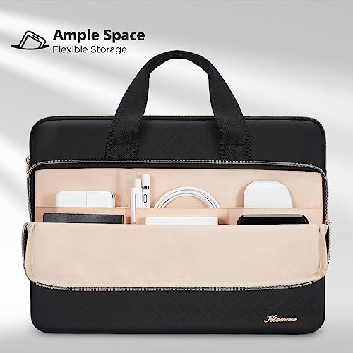 KIZUNA Laptop Sleeve Case 13 Inch Computer Carrying Handbag for 14" MacBook Pro M3 2023/M2 M1 Max /13.6" New MacBook Air M2/14 Lenovo ThinkPad X1 Carbon/Yoga C740 S740 C930/14 IdeaPad Flex 5i, Black - color: Black, size: 13-13.3 Inch / 13.6 Inch
