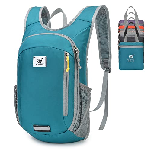 SKYSPER Small Daypack 10L Hiking Backpack Packable Lightweight Travel Day Pack for Women Men - color: Teal, size: 10l