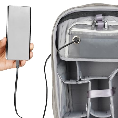 VANGUARD VEO Metro B25L Camera & Everyday Backpack (Cream) – Fits 70–200mm Attached, 16" Laptop Storage, Convertible Daypack Design, Carry-On Ready - color: Cream, size: 25L