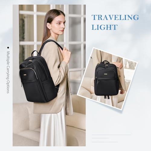Travel Backpack for Women Personal Carry On Bag Business Weekender Hiking Multilayer Laptop Bag,16 Inch,Black - color: Upgrade-black, size: 16 Inch