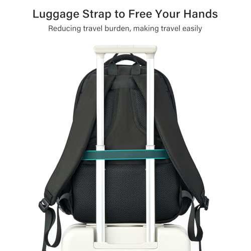 MILADA Travel Backpack For Men Laptop Backpack Women Business Carry On Backpack Airline Approved Fits 16.5 Inch Laptop Bag Work Backpack, Black - color: Black